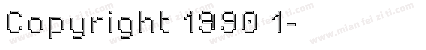 Copyright 1990 1字体转换